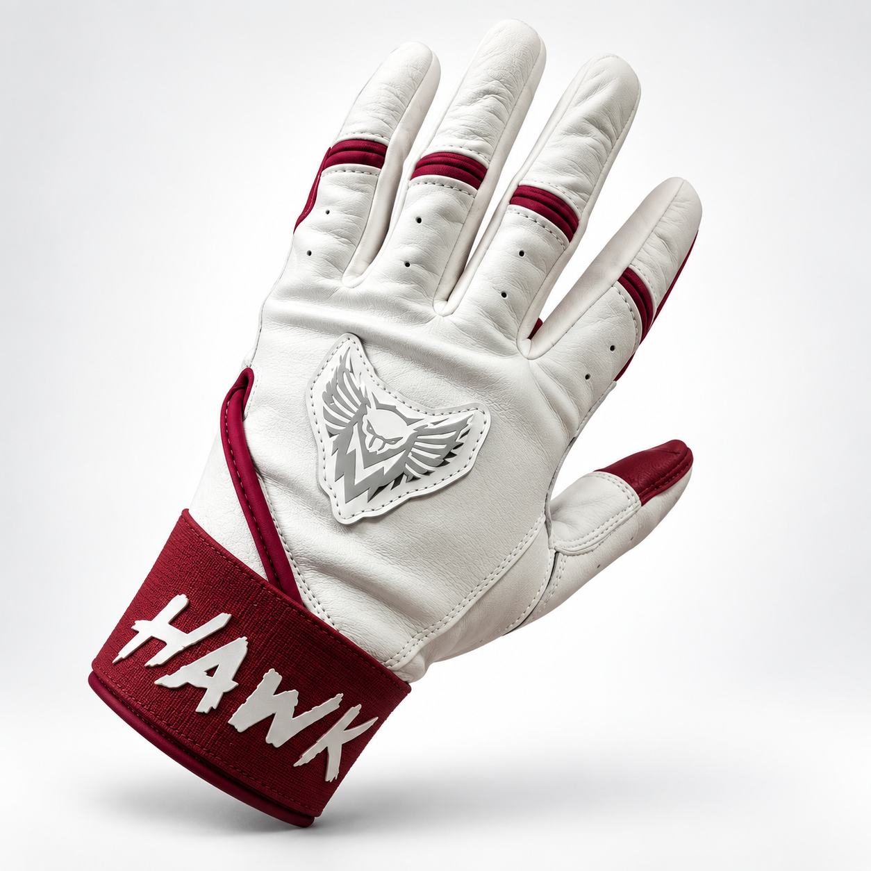 Hawk Series: Maroon Platinum batting gloves